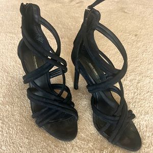 Black strappy Zara heels
